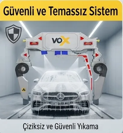 Güvenli ve temassız sistem: robotik portalda yıkanan araç